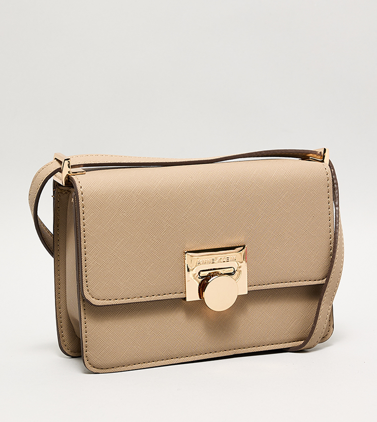 Textured Flap Crossbody Bag