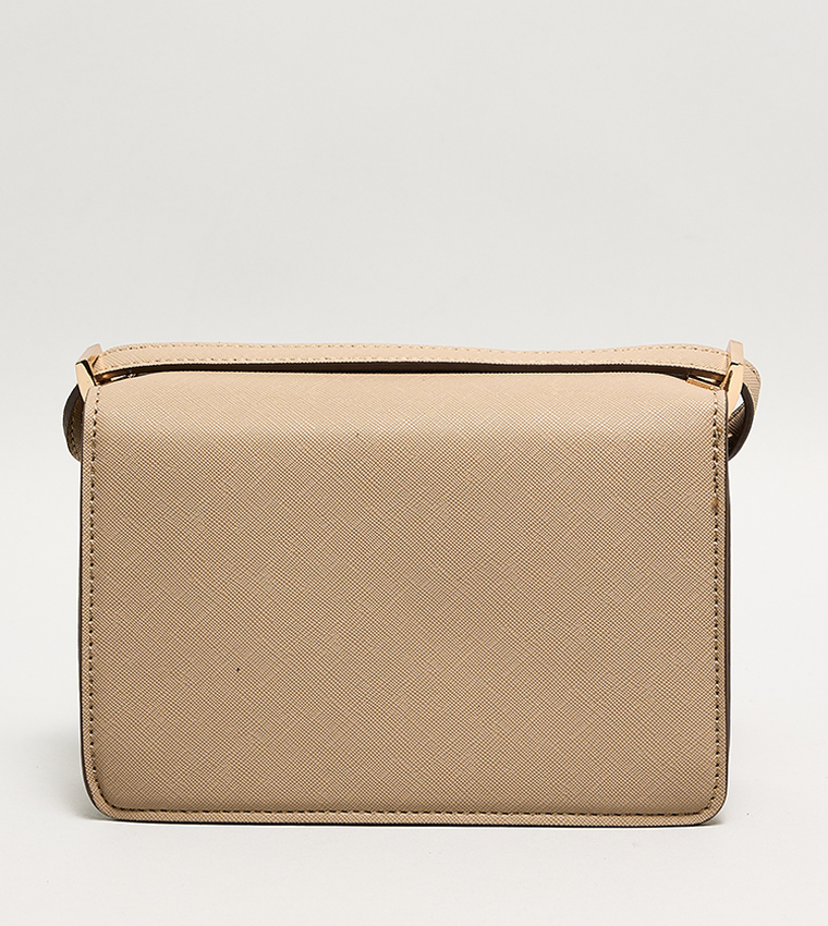 Textured Flap Crossbody Bag