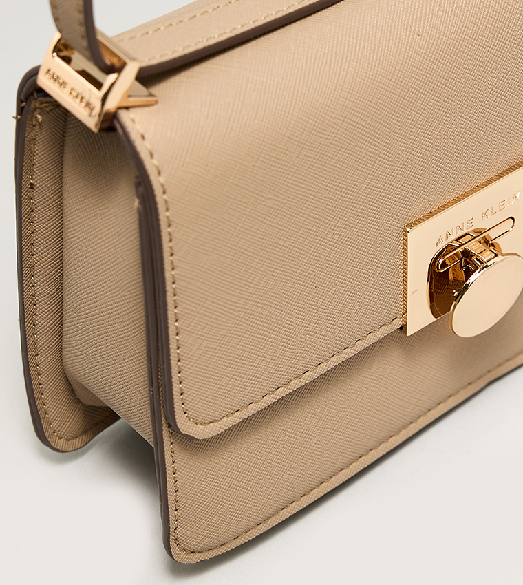 Textured Flap Crossbody Bag