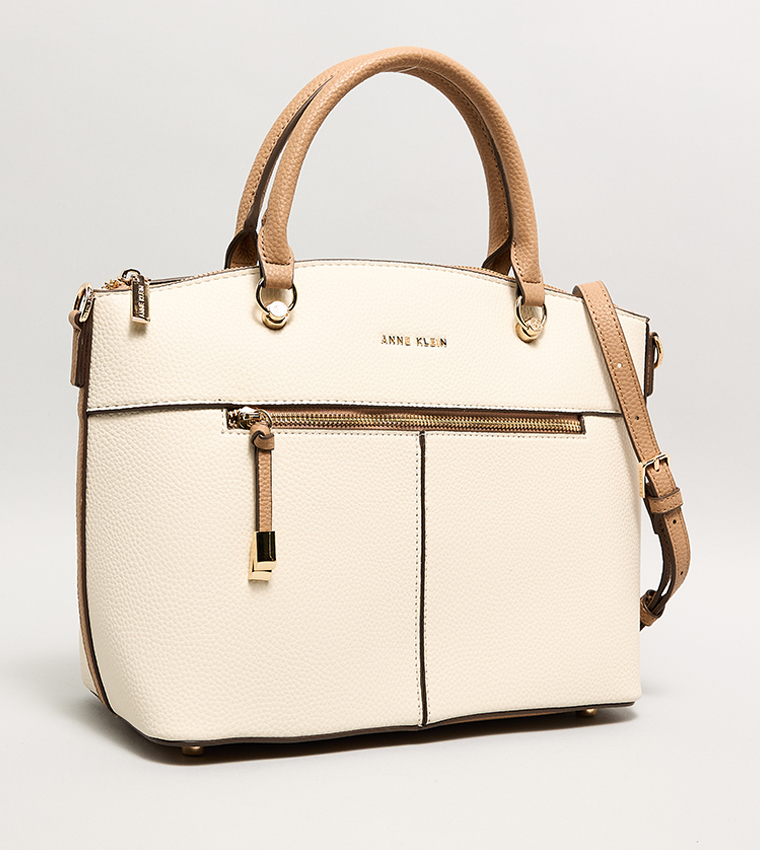 Textured Satchel Bag