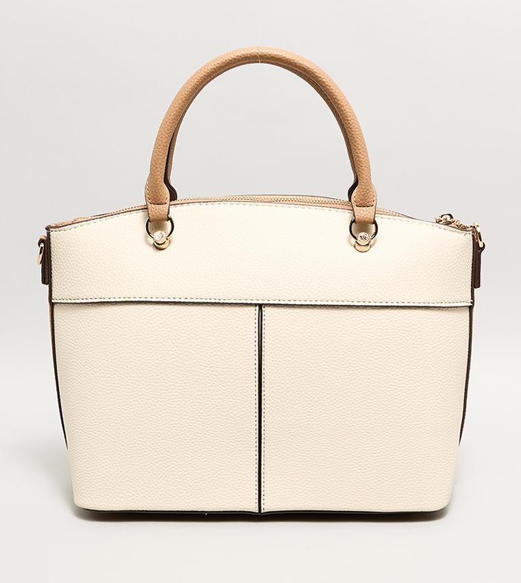 Textured Satchel Bag