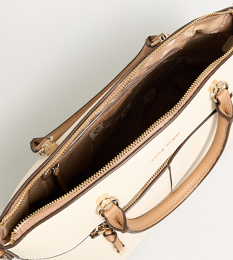 Textured Satchel Bag