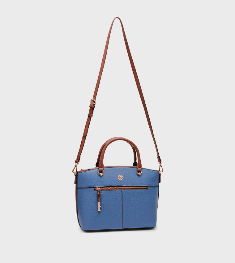 Textured Satchel Bag