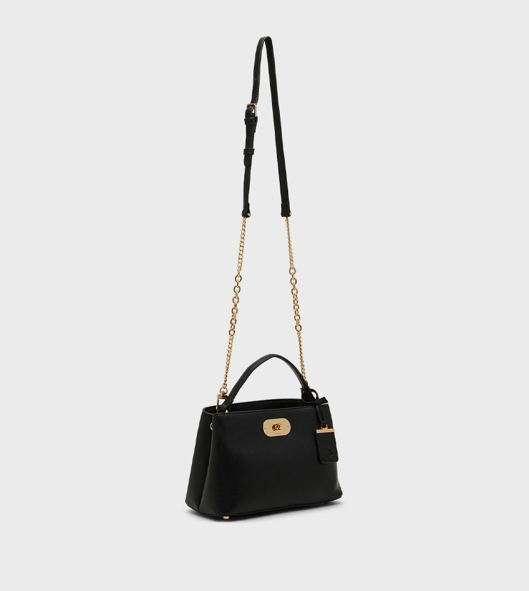 Textured Twist-Lock Handheld Bag