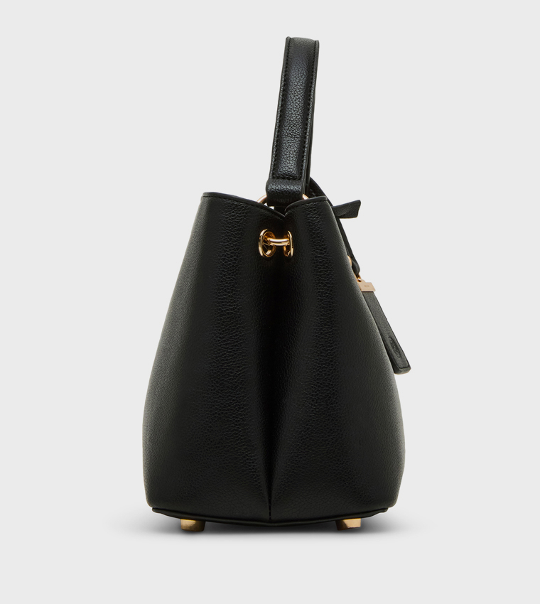 Textured Twist-Lock Handheld Bag