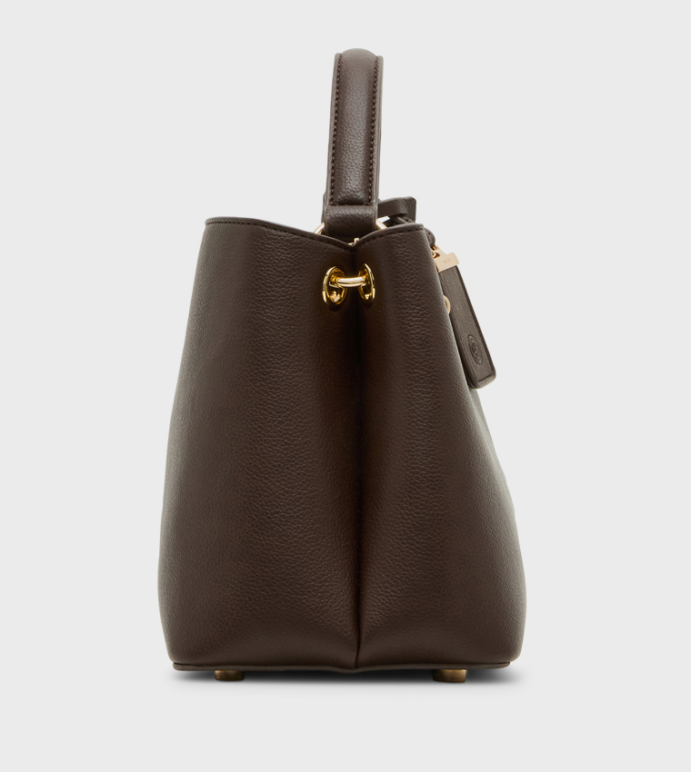 Textured Twist-Lock Handheld Bag