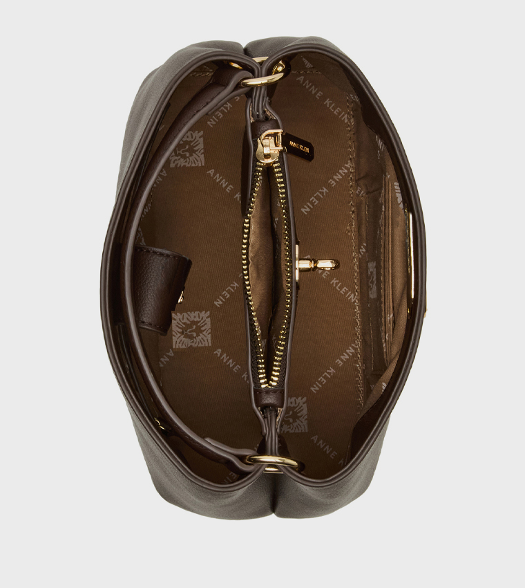 Textured Twist-Lock Handheld Bag