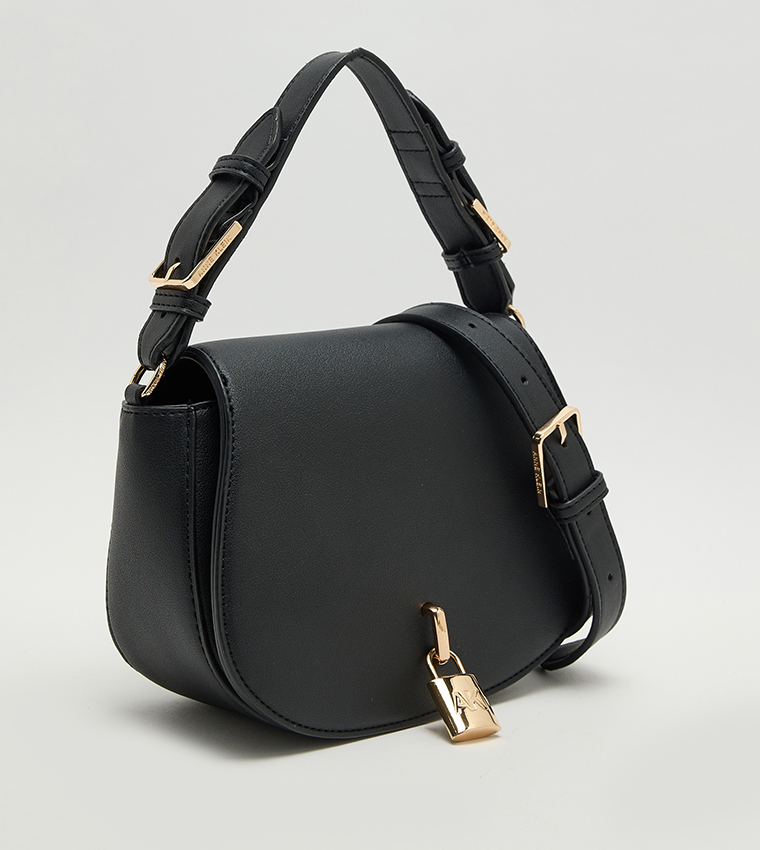 شنطة كتف نسائية بوشاح وشعار