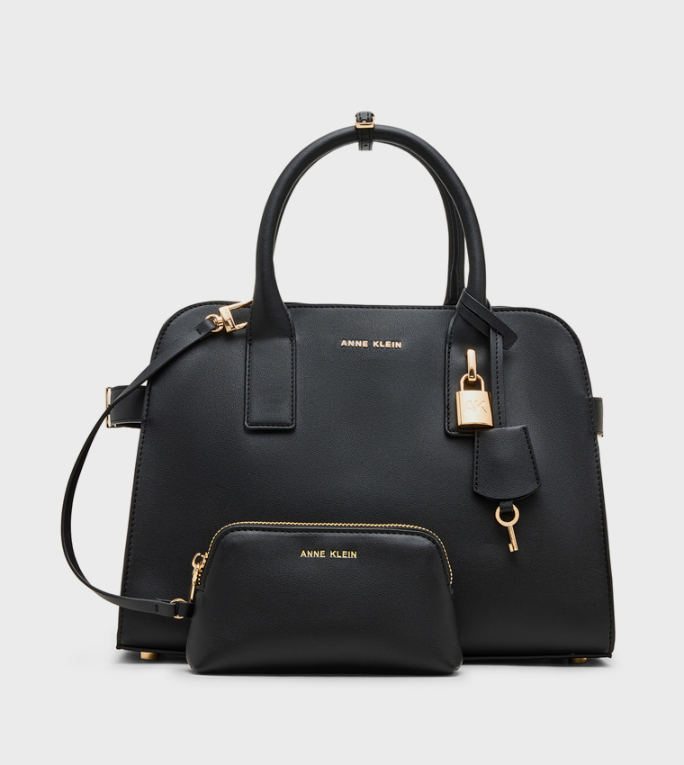 Logo Detail Satchel Bag with Purse