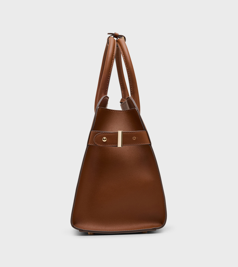 Logo Detail Satchel Bag with Purse