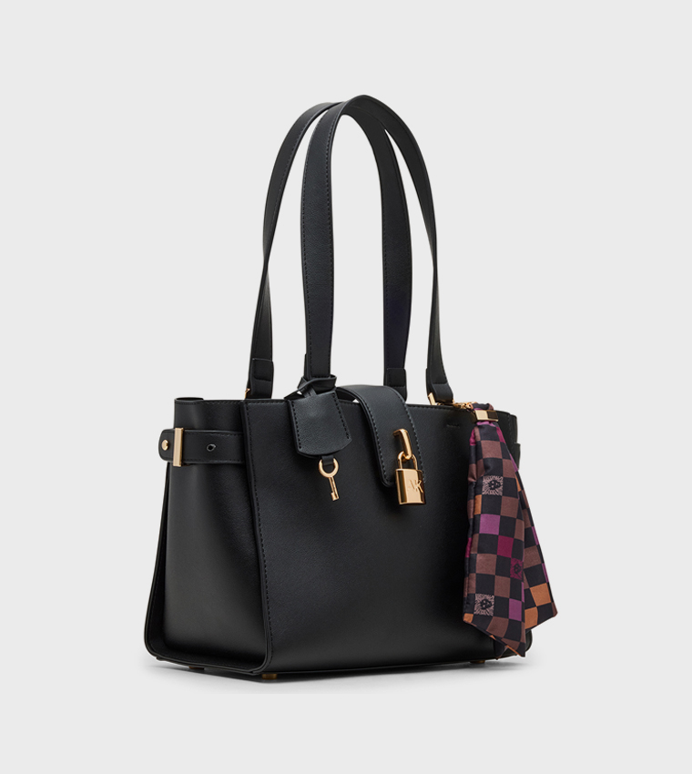 Scarf Detail Tote Bag