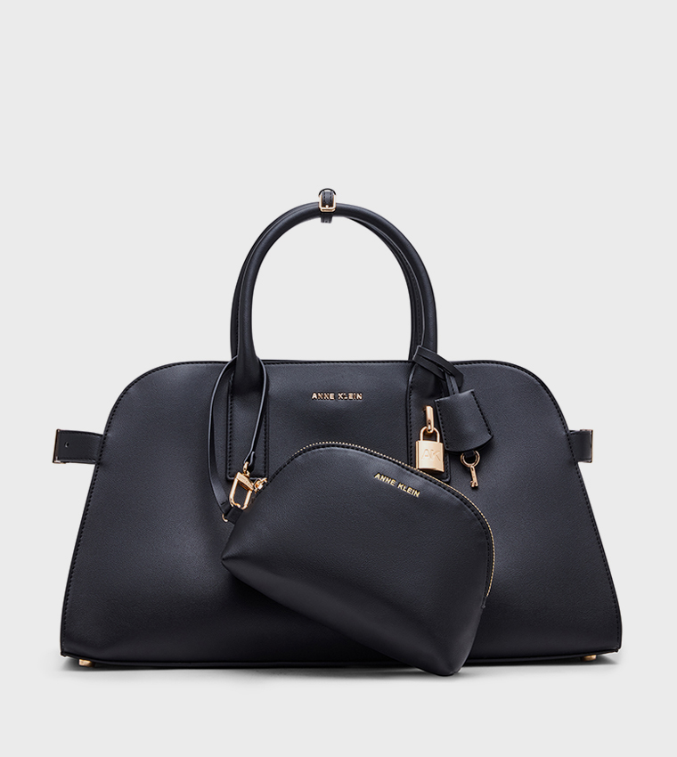 Logo Detail Satchel Bag with Purse