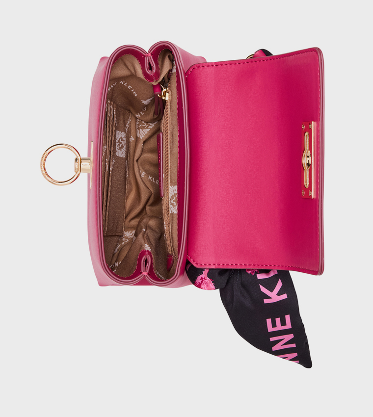 Scarf Detail Top Handle Bag
