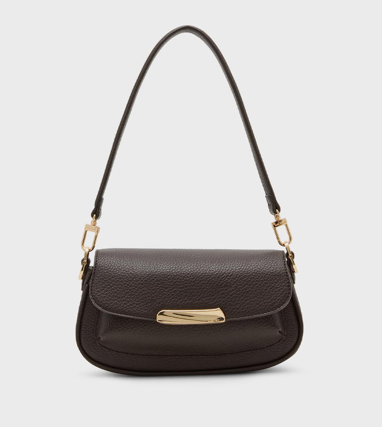Textured Flap Shoulder Bag