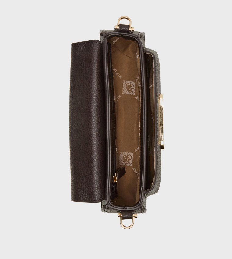 Textured Flap Shoulder Bag