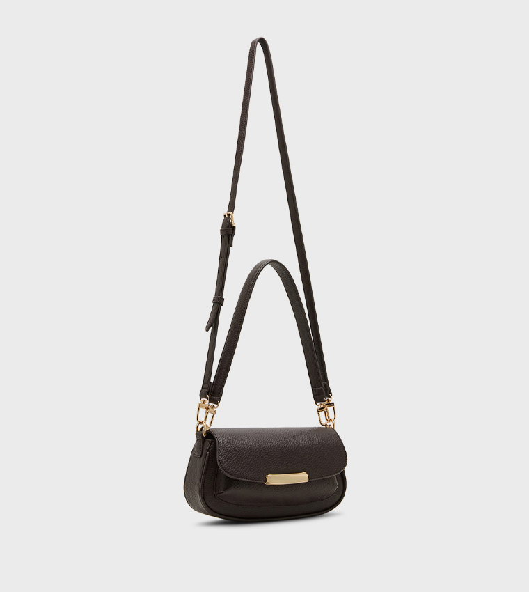 Textured Flap Shoulder Bag