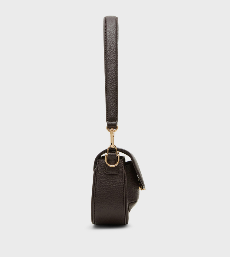 Textured Flap Shoulder Bag