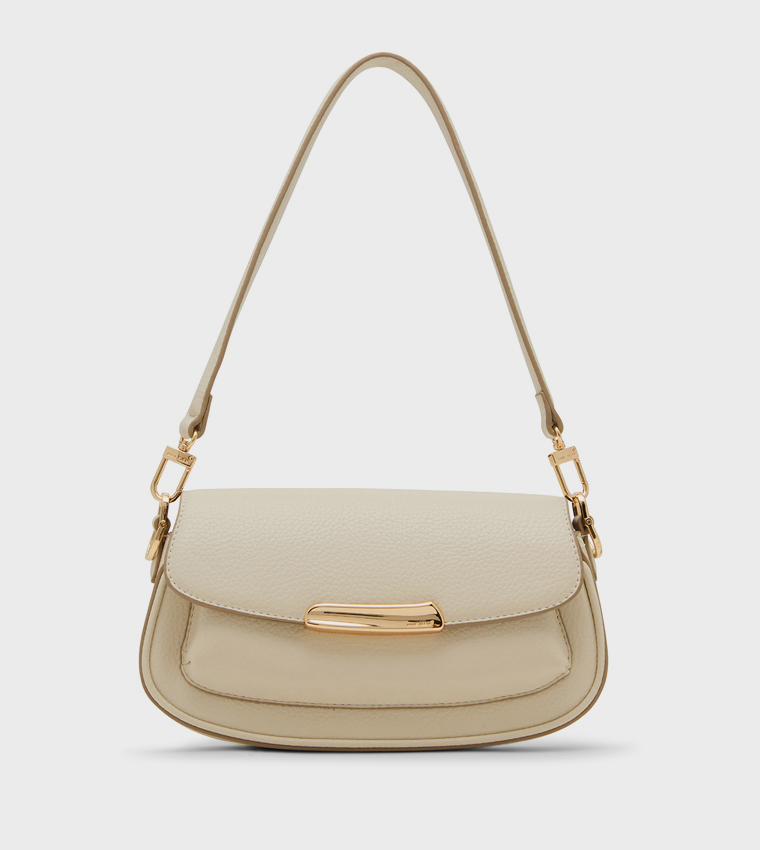 Textured Flap Shoulder Bag