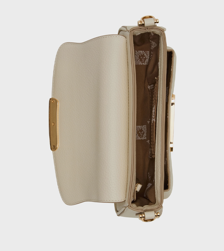 Textured Flap Shoulder Bag