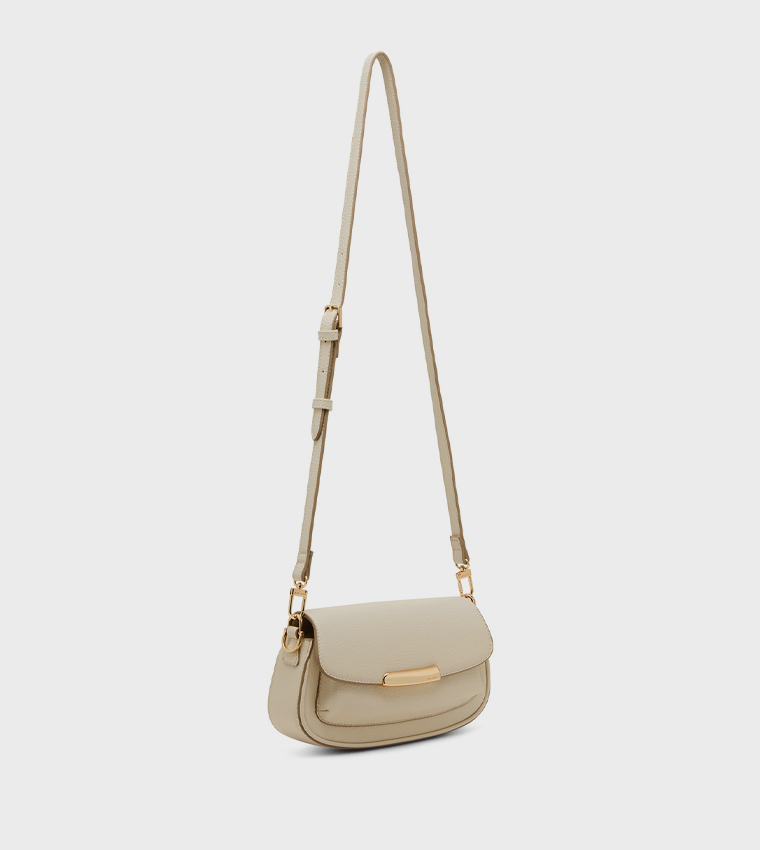 Textured Flap Shoulder Bag