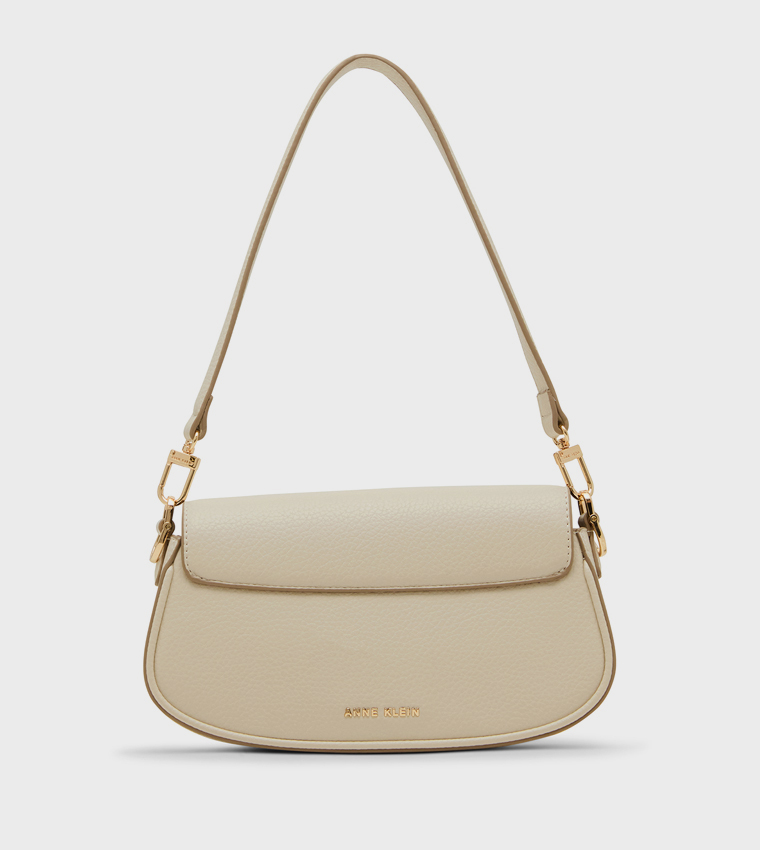 Textured Flap Shoulder Bag