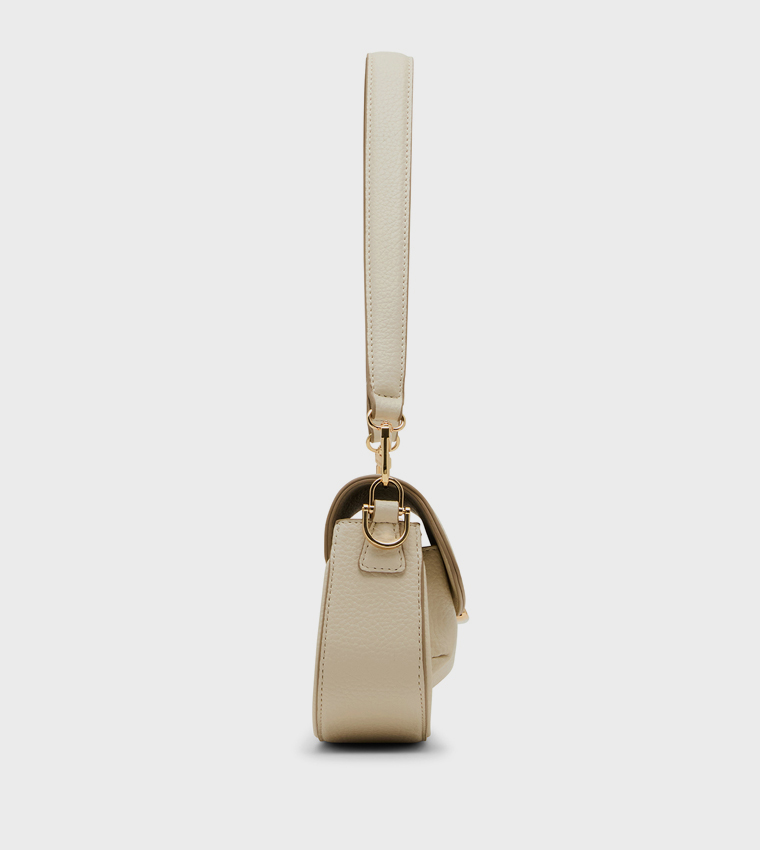 Textured Flap Shoulder Bag