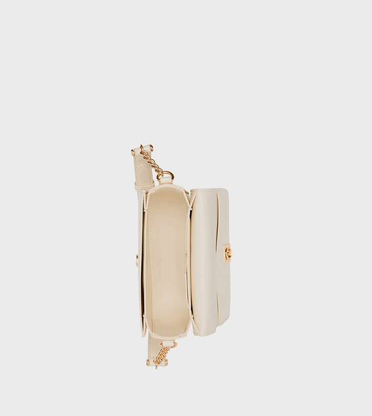 Glossy Flap Crossbody Bag