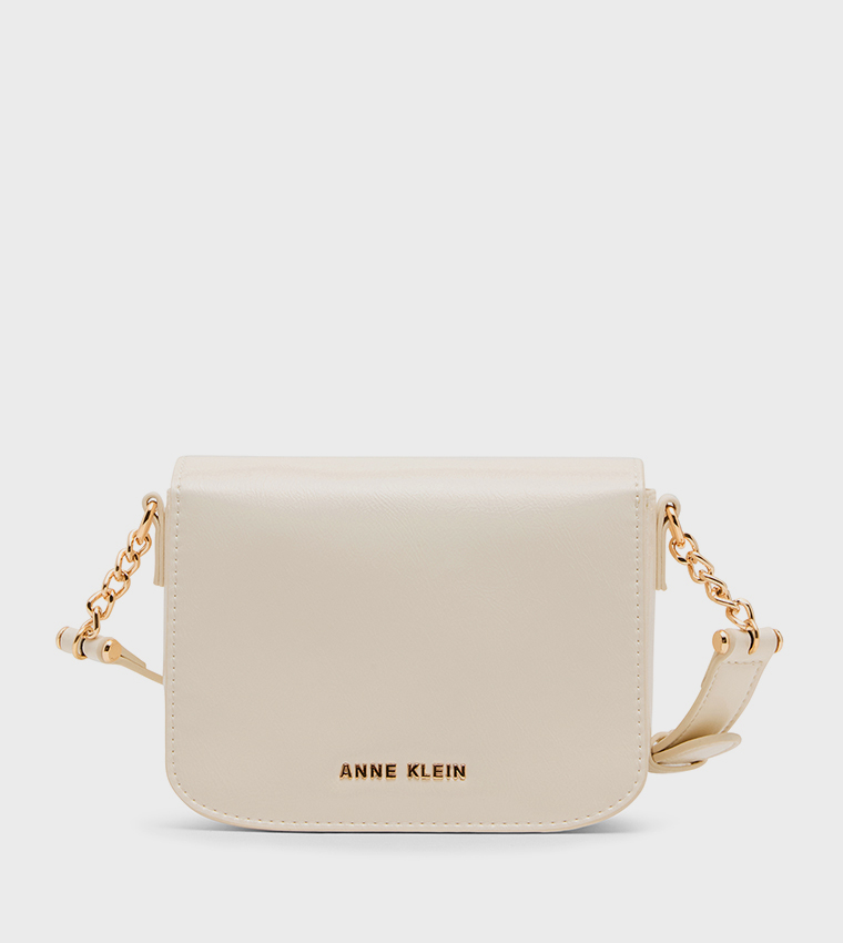 Glossy Flap Crossbody Bag