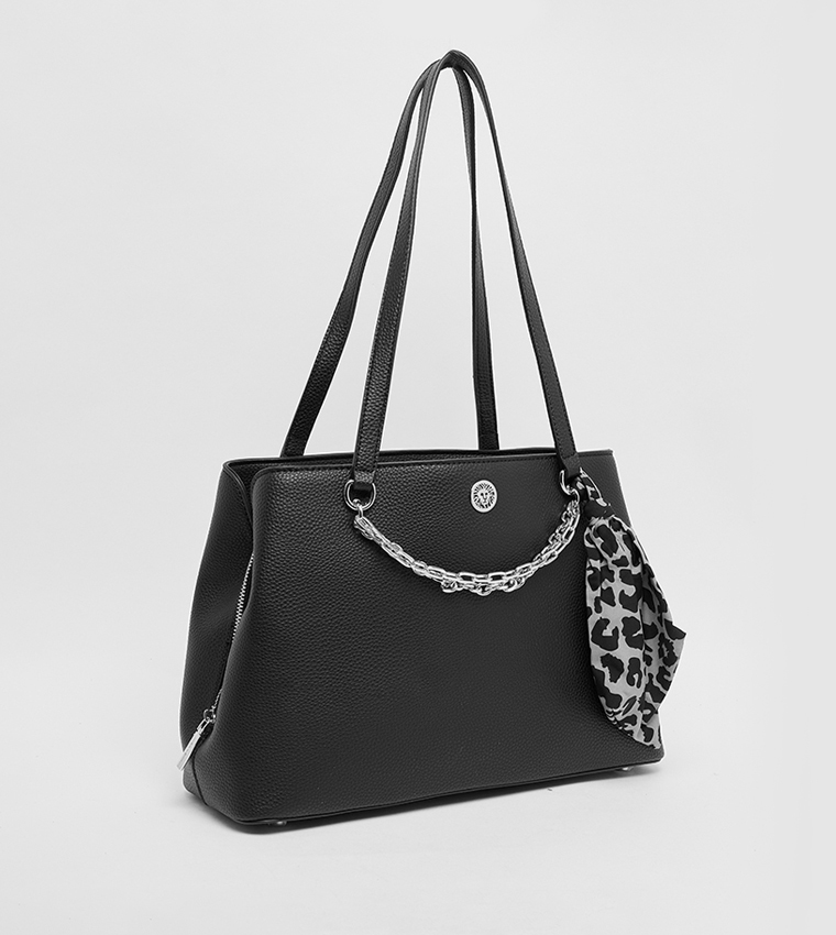 Scarf Detail Shoulder Bag