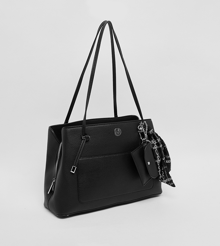 Scarf Detail Shoulder Bag