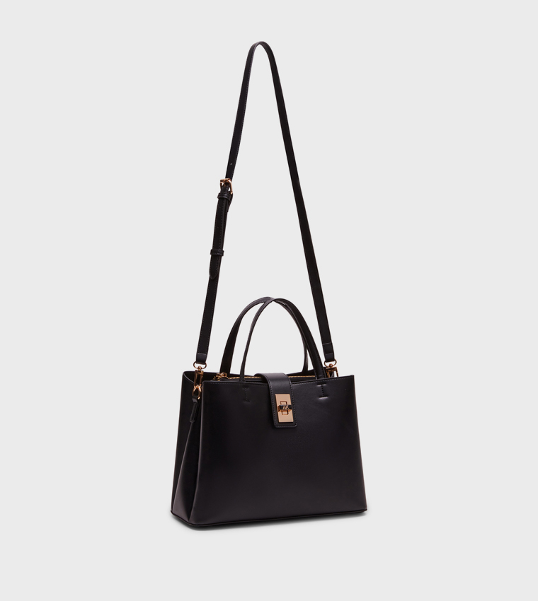 Textured Satchel Bag