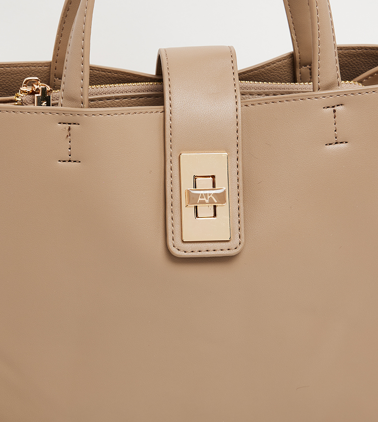 Textured Satchel Bag