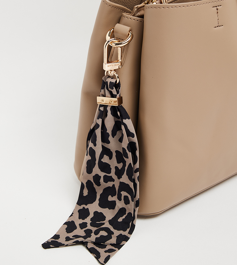 Textured Satchel Bag