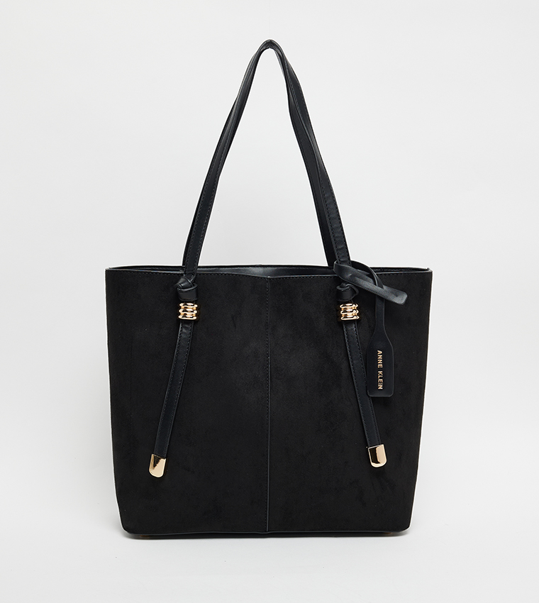 Textured Tote Bag with Pouch
