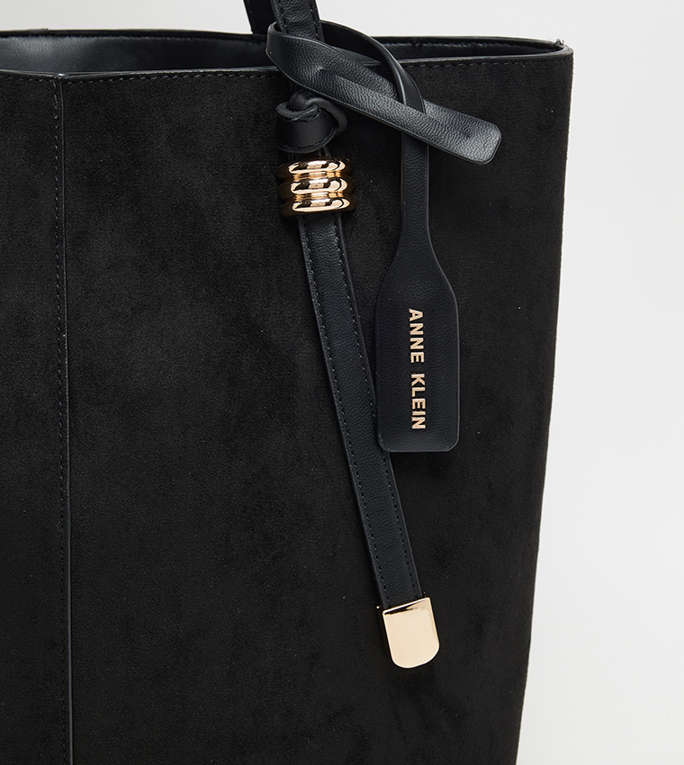 Textured Tote Bag with Pouch