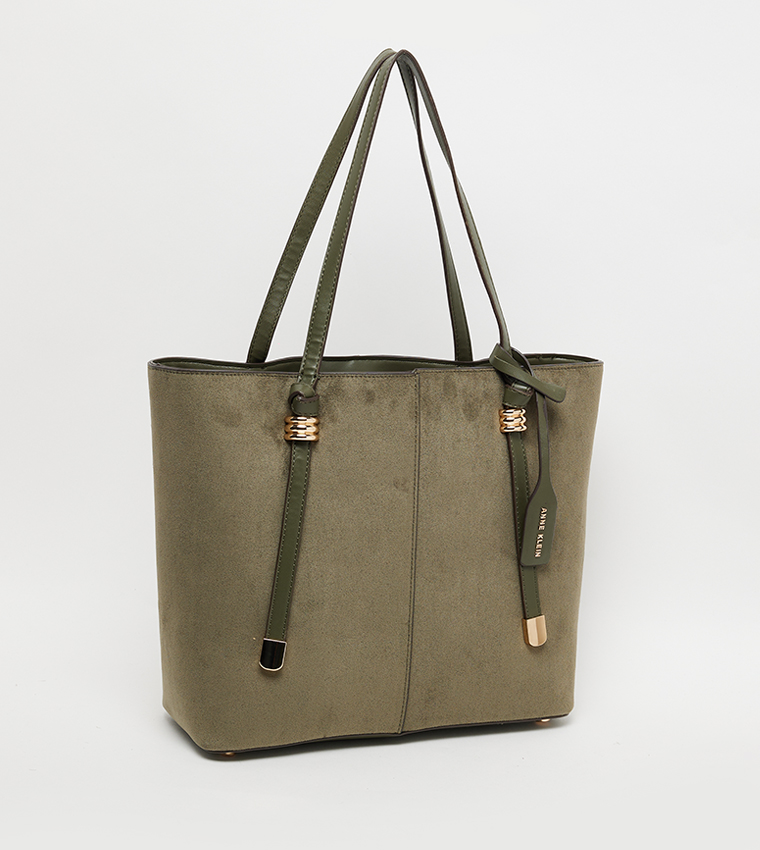 Textured Tote Bag with Pouch