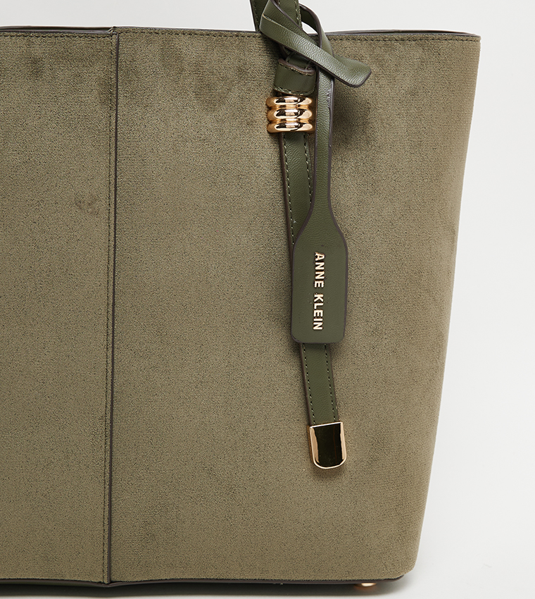 Textured Tote Bag with Pouch