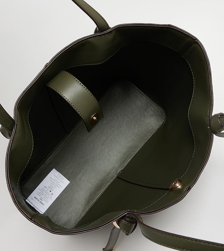 Textured Tote Bag with Pouch