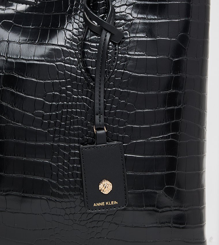 Textured Tote Bag with Coin Pouch