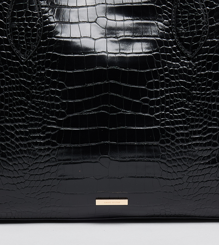 Textured Tote Bag with Coin Pouch