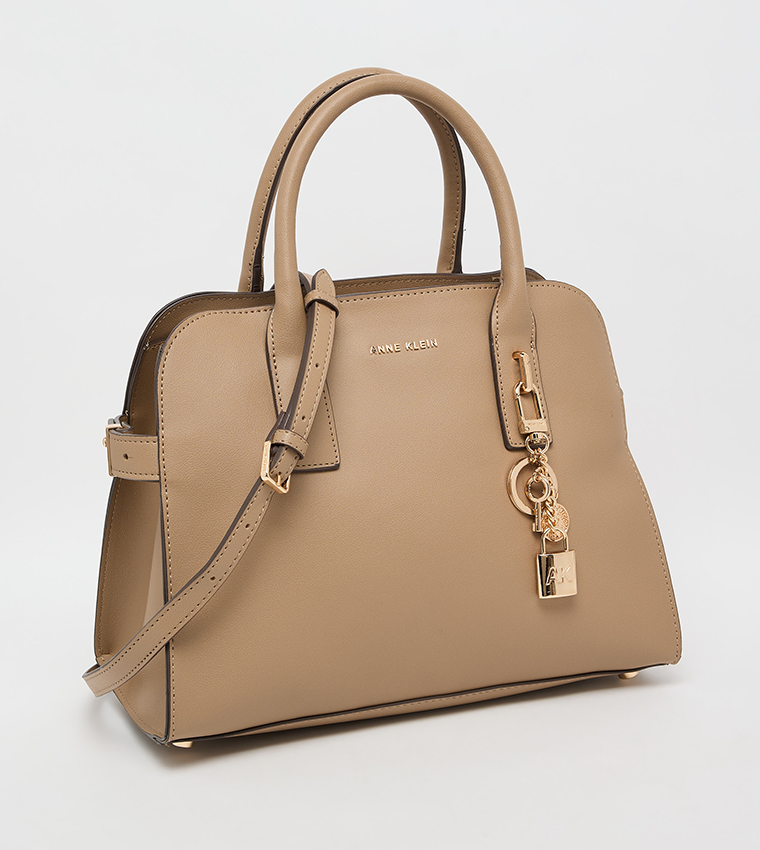 Logo Detail Snap Closure Satchel Bag Set