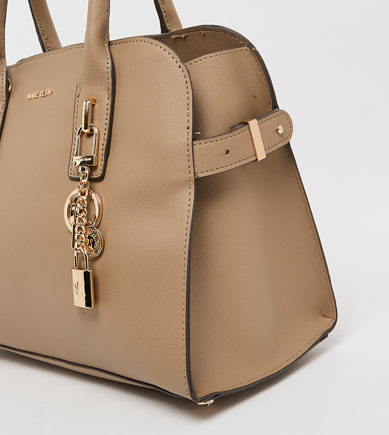 Logo Detail Snap Closure Satchel Bag Set