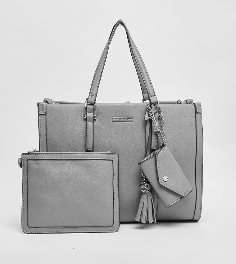 Textured Tote Bag Set