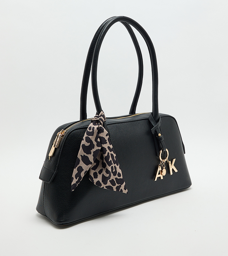 MARCI Textured Scarf Detail Shoulder Bag