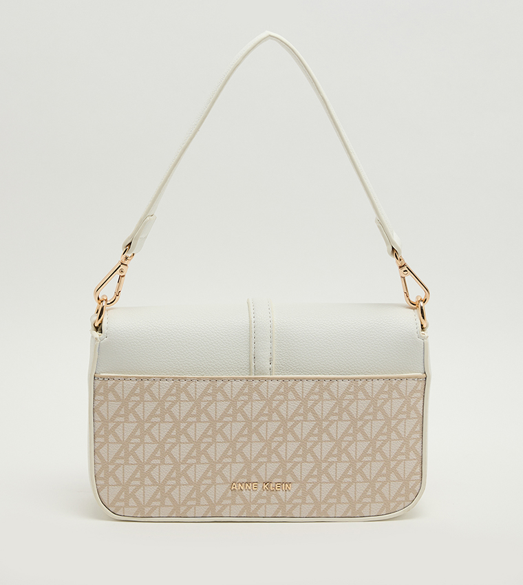 Monogram Patterned Flap Shoulder Bag