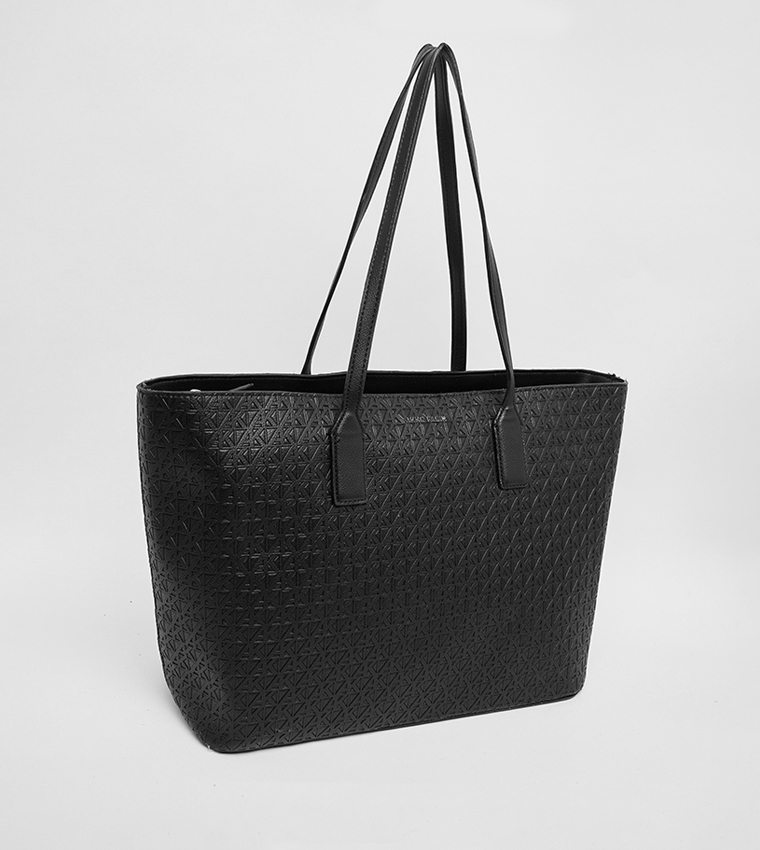 Textured Tote Bag with Coin Pouch