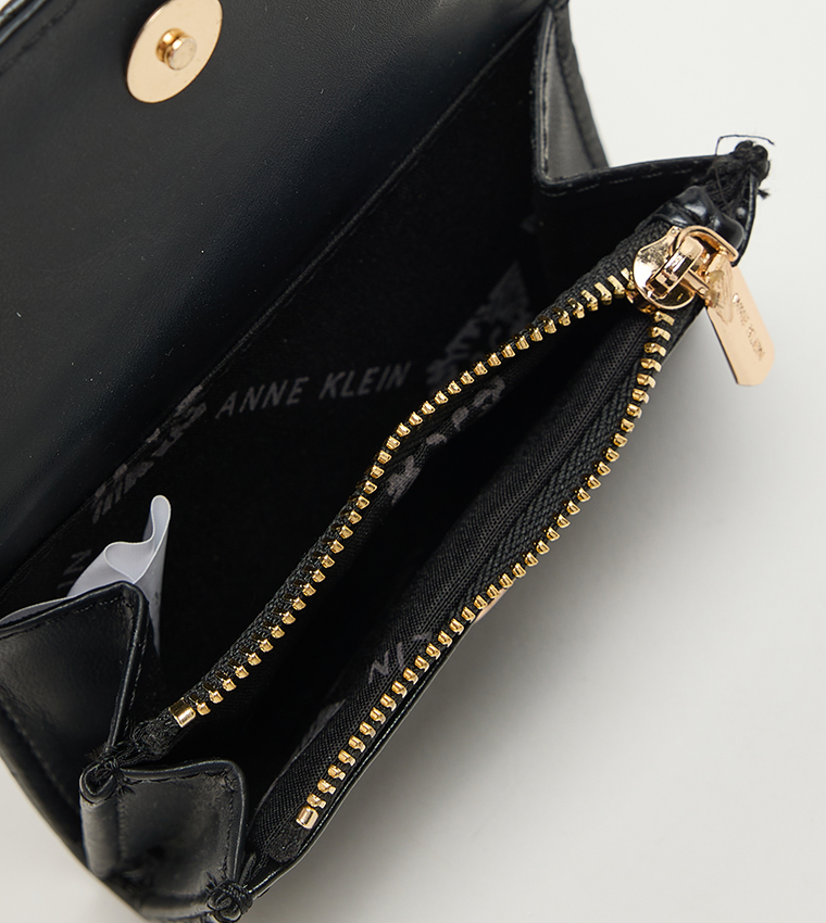 Croc Textured Flap Wallet