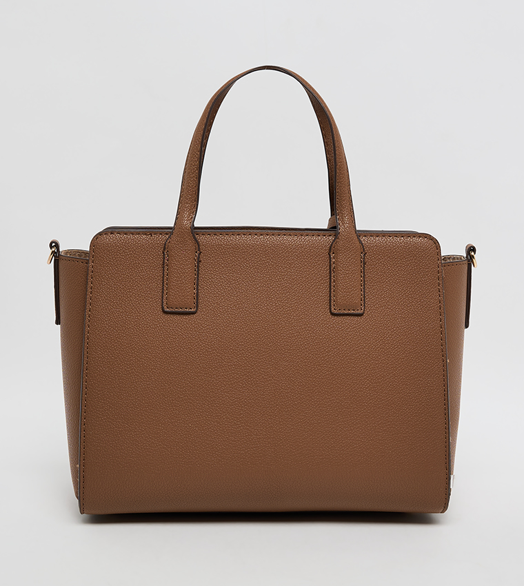 Textured Scarf Detail Tote Bag