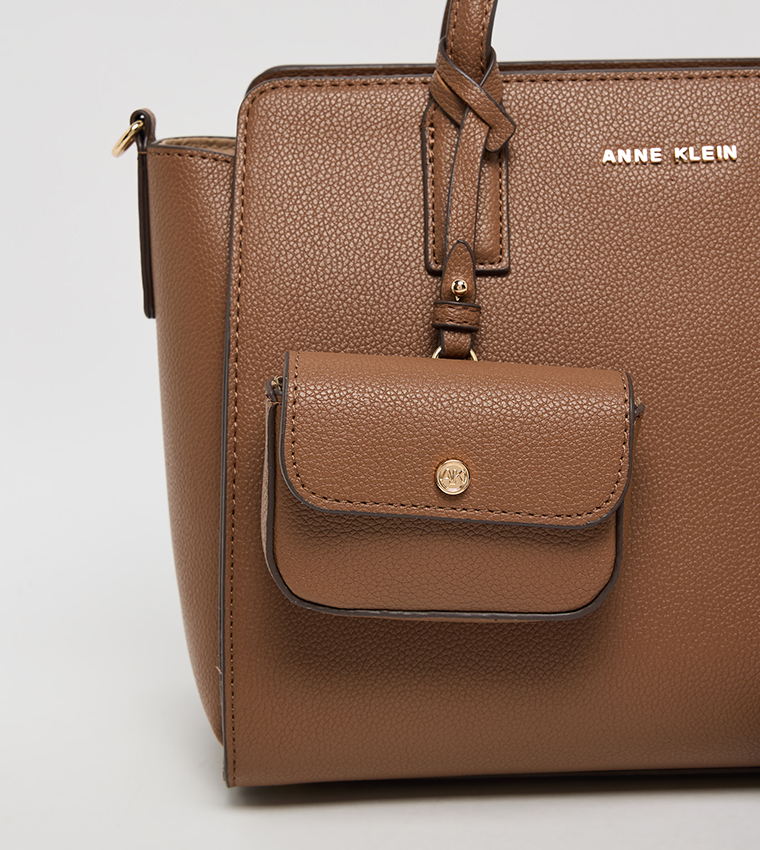 Textured Scarf Detail Tote Bag