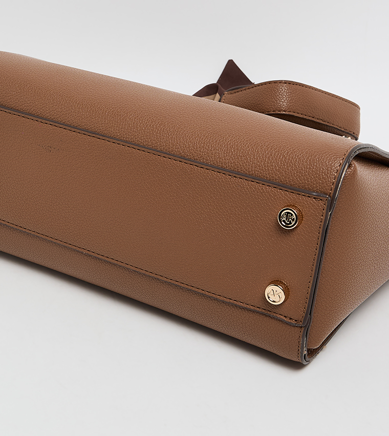 Textured Scarf Detail Tote Bag